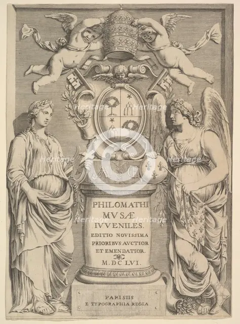Title Page: Philomathi Musae Juveniles, 1655. Creator: Claude Mellan.
