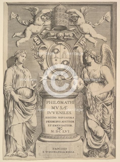 Title Page: Philomathi Musae Juveniles, 1655. Creator: Claude Mellan.