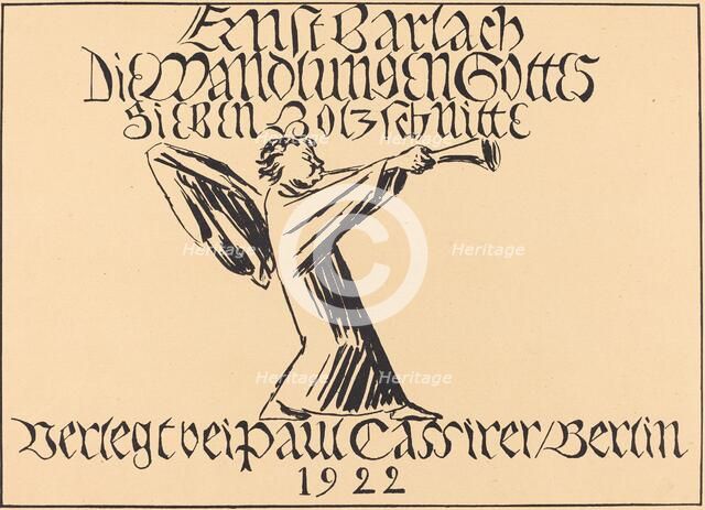 Title Page, probably 1920. Creator: Ernst Barlach.