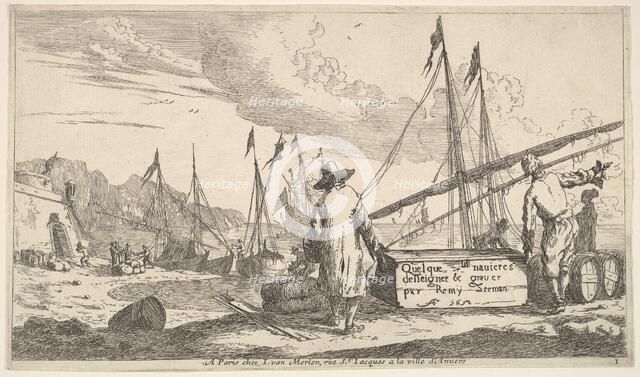 Title page, "Quelque navieres deisseigner & graver par Remy Zeeman", 1652. Creator: Reinier Zeeman.