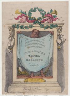 Title Page, Rowlandson's Caricature Magazine, Vol. 5, 1808., 1808. Creator: Thomas Rowlandson