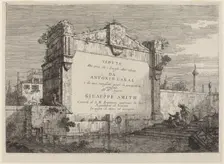 Title Plate, c. 1735/1746. Creator: Canaletto