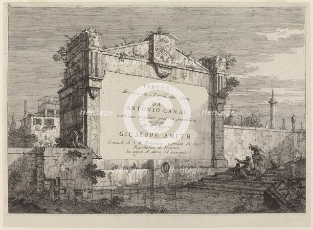 Title Plate, c. 1735/1746. Creator: Canaletto.