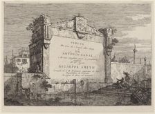 Title Plate, c. 1735/1746. Creator: Canaletto