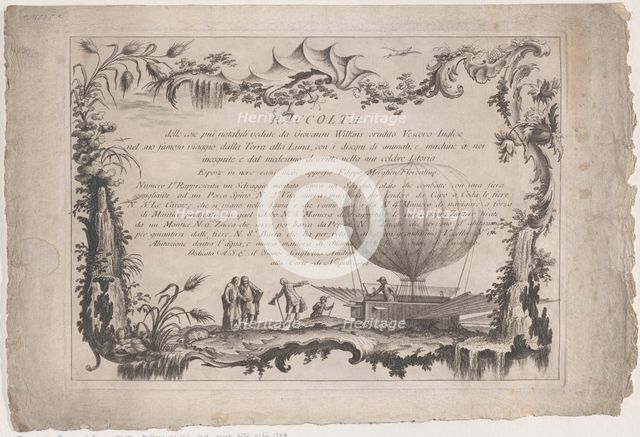Title plate from 'The collection of the most notable things seen by John Wilkins, er..., after 1783. Creator: Filippo Morghen.