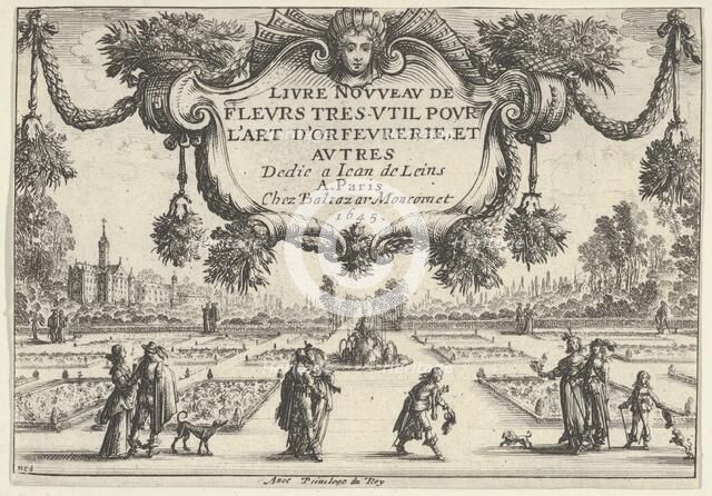 Title Plate, from Livre Nouveau de Fleurs Tres-Util, 1645., 1645. Creator: Nicolas Cochin.