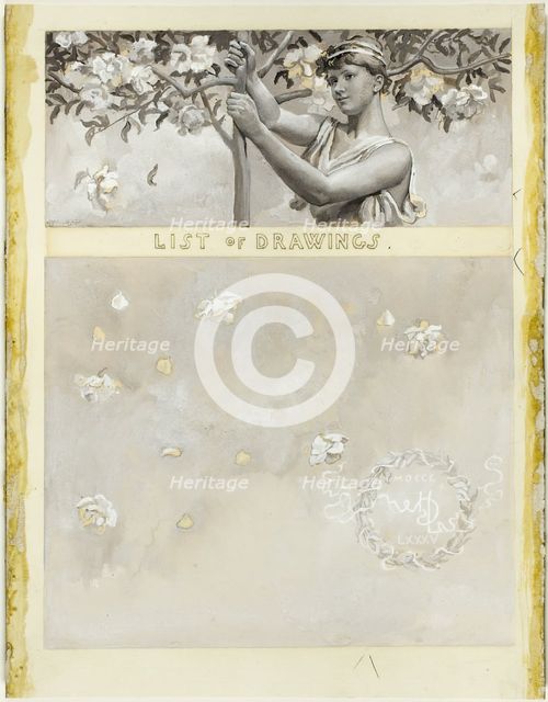 Title to List of Drawings, 1885. Creator: Will H. Low.