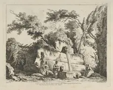 Titlepage from Differentes vues dessiné d'après nature... dans les environs de Rom..., 18th century. Creator: Adélaide Allou