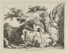 Titlepage from Differentes vues dessiné d'après nature... dans les environs de Rom..., 18th century. Creator: Adélaide Allou