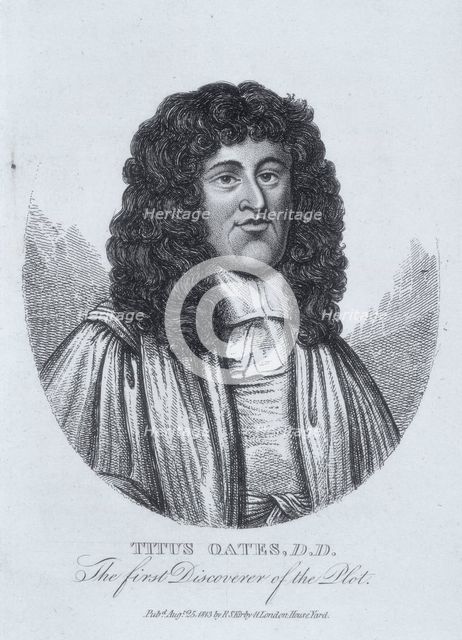 Titus Oates, D.D., The first Discoverer of the Plot, 1813. Creator: Unknown.