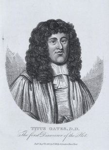 Titus Oates, D.D., The first Discoverer of the Plot, 1813. Creator: Unknown