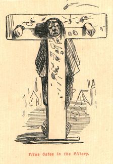 Titus Oates in the Pillory 1897. Creator: John Leech