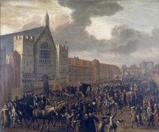 Titus Oates in the Pillory c1687