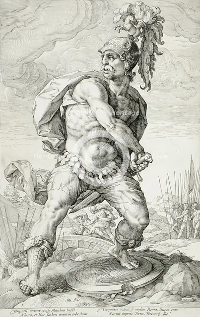 Titus Manlius Torquatos, 1586. Creator: Hendrik Goltzius.