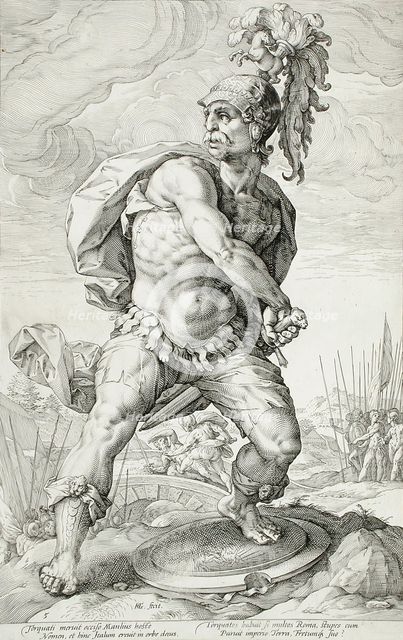 Titus Manlius Torquatos, 1586. Creator: Hendrik Goltzius.