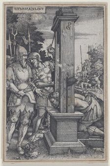 Titus Manlius, from Roman Heroes, 1535. Creator: Georg Pencz