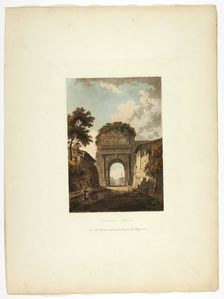 Titus's Arch, plate ten from the Ruins of Rome, published March 1, 1796. Creator: Matthew Dubourg