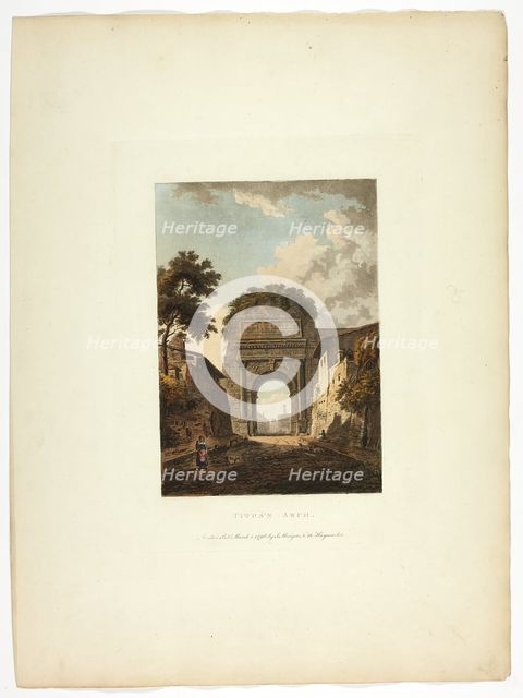 Titus's Arch, plate ten from the Ruins of Rome, published March 1, 1796. Creator: Matthew Dubourg.