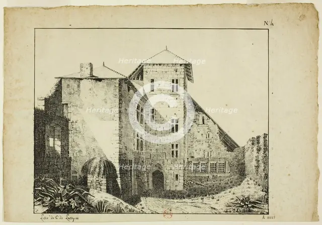 Tivoli, plate four from Views and Buildings of Italy, n.d. Creator: Lameau.