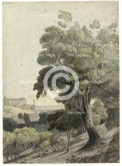 Tivoli, Showing Rome in the Distance, c.1781. Creator: Francis Towne.