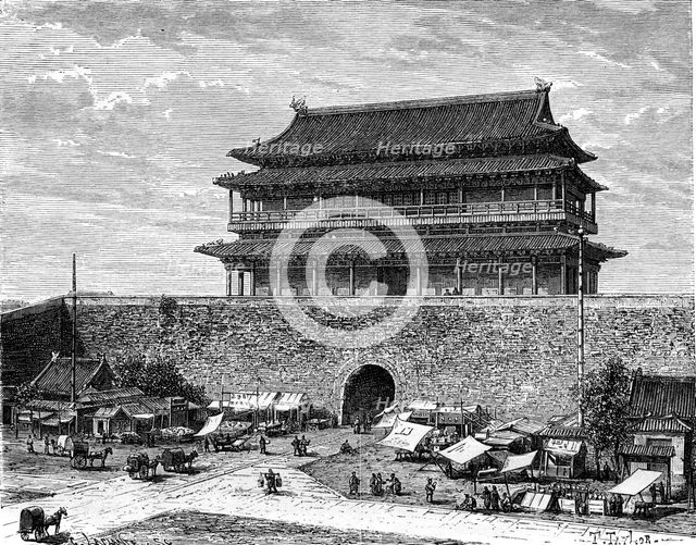 Tiananmen Gate, Peking, China, 19th century. Artist: C Laplante