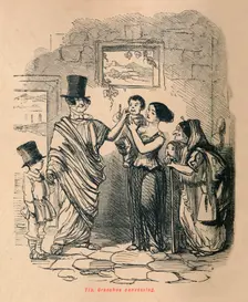 Tib Gracchus canvassing 1852. Artist: John Leech