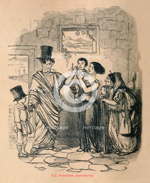 'Tib Gracchus canvassing', 1852. Artist: John Leech.