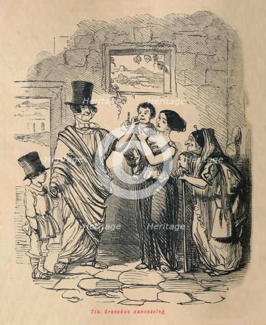 'Tib Gracchus canvassing', 1852. Artist: John Leech.