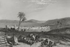 Tiberias and the Sea of Galilee, 1840. Creator: Émile Rouargue