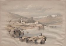 Tiberias, from the Walls, Safet in the Distance, 1839. Creator: David Roberts (British, 1796-1864)