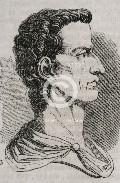Tiberius, (42 BC-37 AD), second Roman emperor, Julio-Claudian dynasty, 1852.  Creator: Unknown.