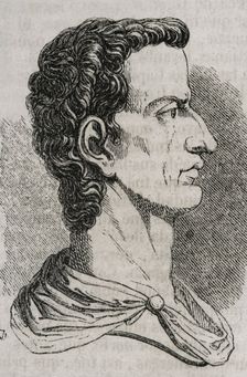 Tiberius, (42 BC-37 AD), second Roman emperor, Julio-Claudian dynasty, 1852. Creator: Unknown