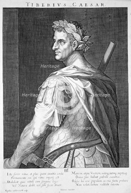 Tiberius, Roman Emperor, (c1590-1629). Artist: Aegidius Sadeler II