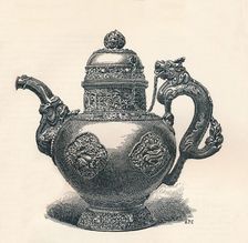 Tibetan Tea-Pot with Dragon Spout and Handle Showing Chinese Influence c1904