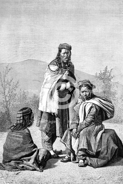 Tibetan women of Ladakh, 1895. Artist: Unknown