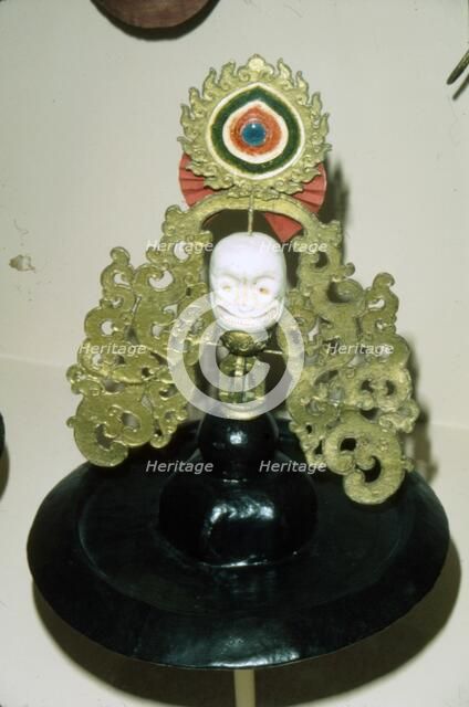 Tibetan Black Hat used in Ritual Black Hat Dance, of pre-Buddhist origin. Artist: Unknown.