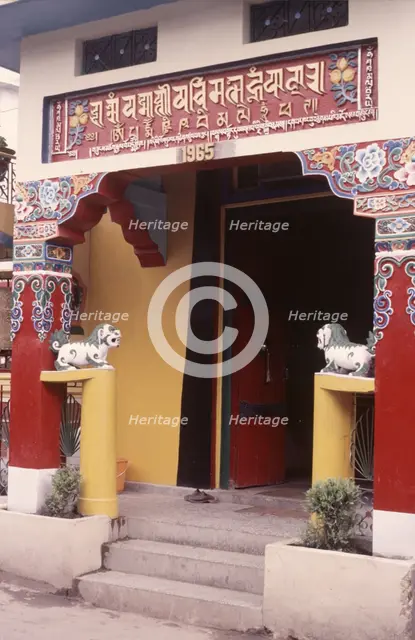 Tibetan Buddhist temple, McLeod Ganj, Dharamsala, India, 1988. Creator: Amanda Waite.