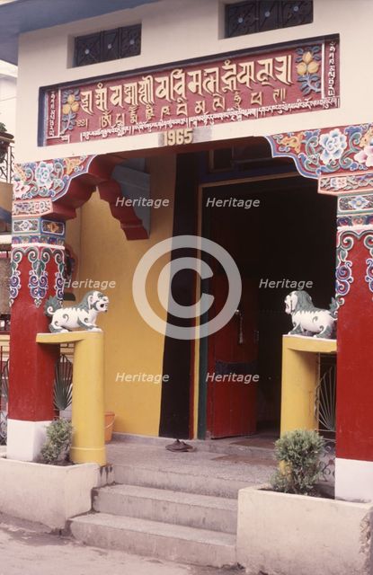 Tibetan Buddhist temple, McLeod Ganj, Dharamsala, India, 1988. Creator: Amanda Waite.