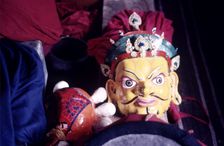 Tibetan Buddhist mask, Ladakh, India, 1988. Creator: Amanda Waite