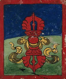 Tibetan fortune telling card. Creator: Unknown