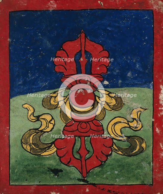 Tibetan fortune telling card. Creator: Unknown.