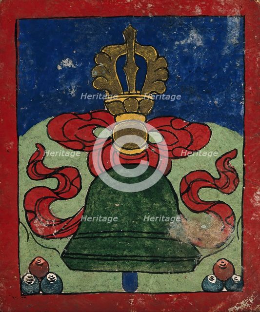 Tibetan fortune telling card. Creator: Unknown.
