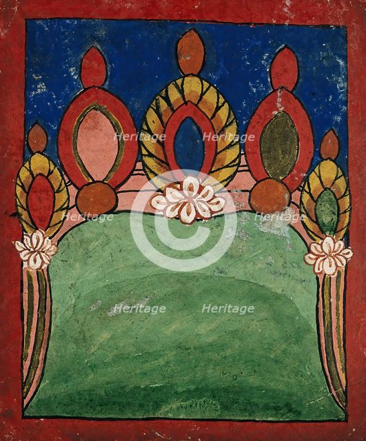 Tibetan fortune telling card. Creator: Unknown.