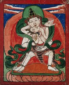Tibetan fortune telling card. Creator: Unknown