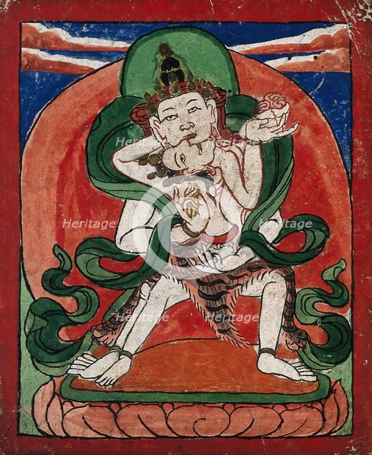 Tibetan fortune telling card. Creator: Unknown.
