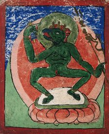 Tibetan fortune telling card. Creator: Unknown