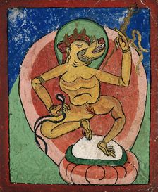 Tibetan fortune telling card. Creator: Unknown