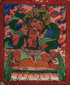 Tibetan fortune telling card. Creator: Unknown