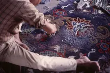 Tibetan refugee carpet project, Dharamsala, India, 1988. Creator: Amanda Waite