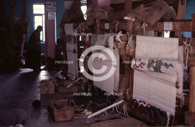 Tibetan refugee carpet project, Dharamsala, India, 1988. Creator: Amanda Waite.